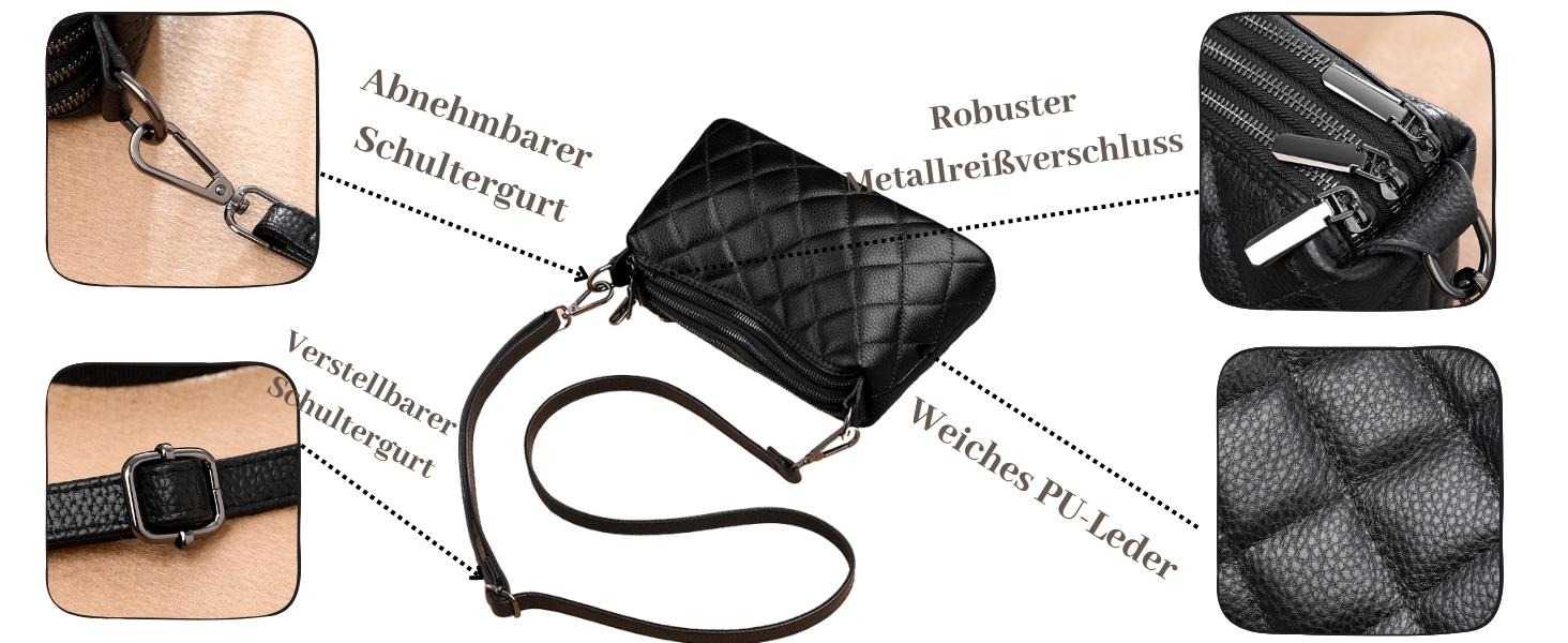 umhängetasche damen schwarz