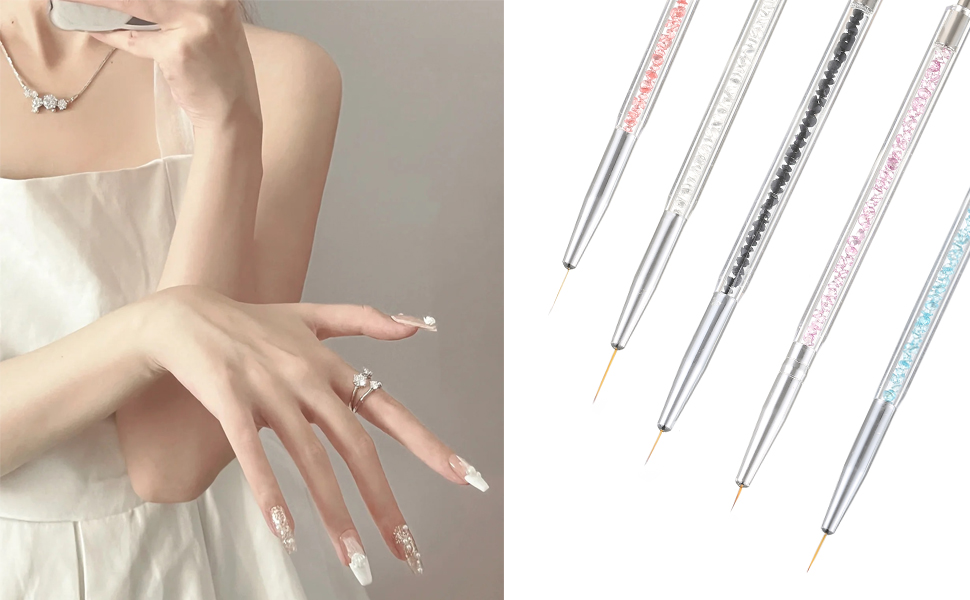Nail Art Brushes Nail Dotting Tool Nail Art Pens Drill Drawing Nails Brush Pen