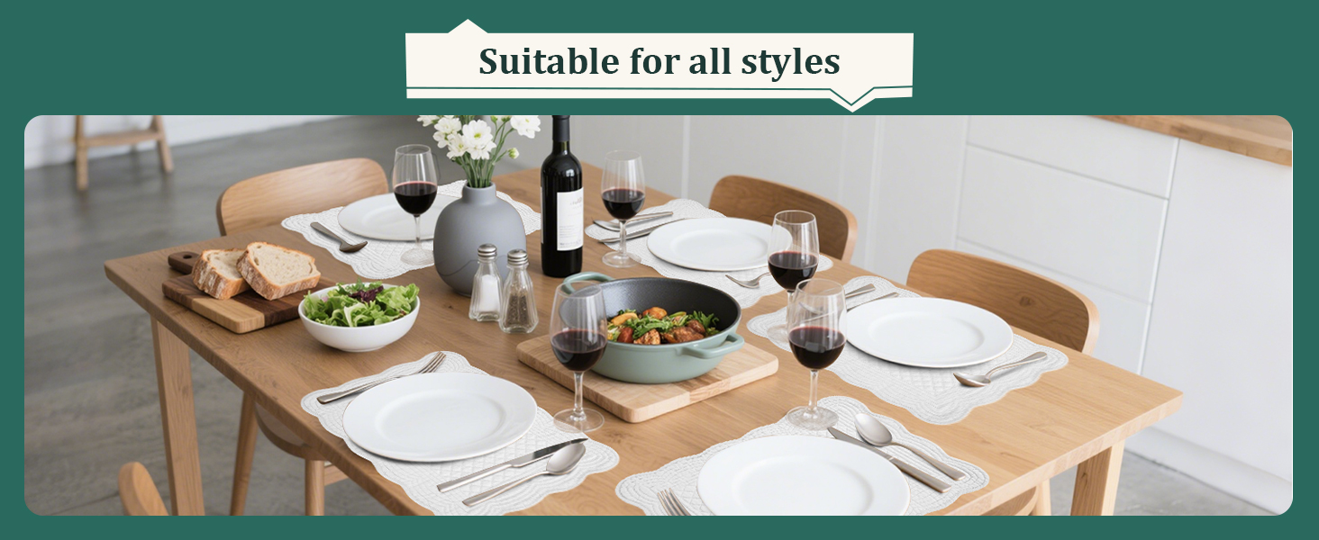 HOMBYS Quilted Placemats Set of 4 for Kitchen Table - OEKO-TEX STANDARD 100
| Hombys Washable Rectangular Placemats 100 C926e42b 0726 49f8 8db3 547091db56fb. CR0,0,1464,600 PT0 SX1464 V1