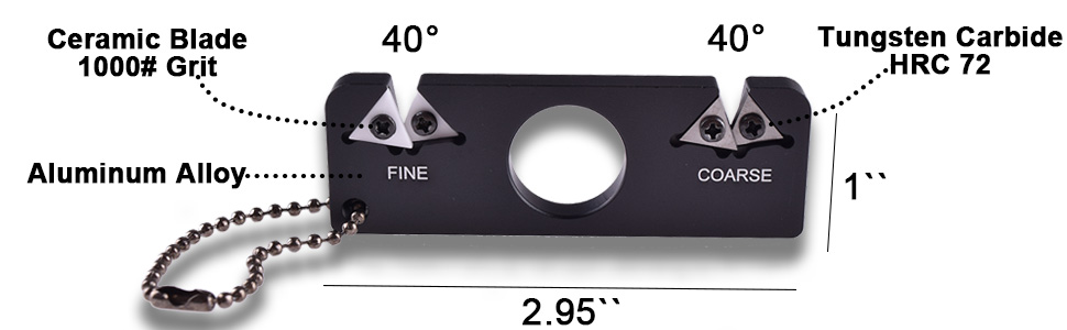 Pocket Knife Sharpener with Coarse and Fine for Sharpening