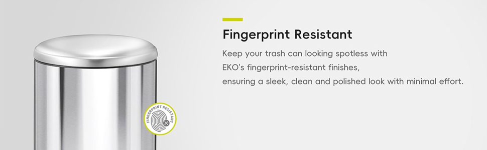 EKO 6L Square Step Bin Stella - Black | Compact, Stylish Pedal Bin | Soft-Clos