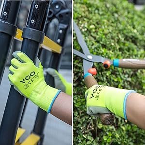 Safety Work Gloves,Gardening Gloves,Polyurethane Coated,Dipping Gloves,Latex Free