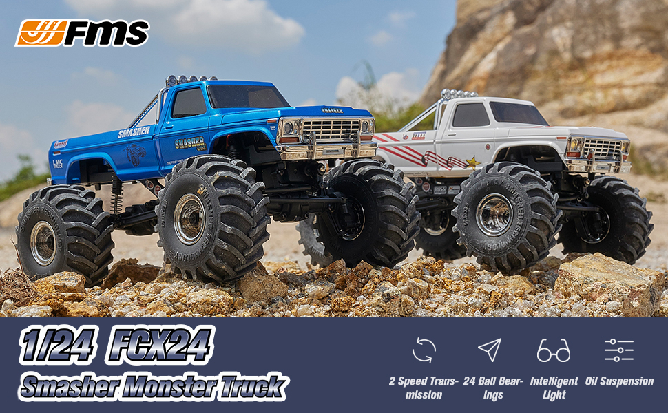 1/24FCX24 スマッシャーV2 FMS 1:24 FCX24 スマッシャー V2 RTR モンスター RC カー