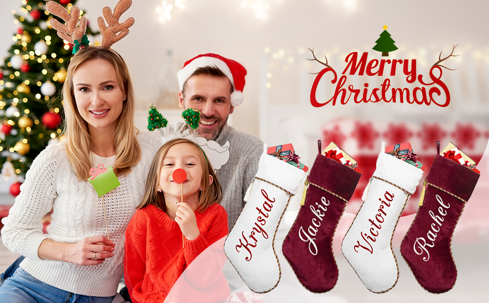 Ugiftcorner Personalized Christmas Stockings 1 Pack Velvet