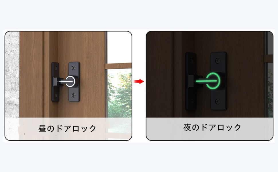 Amazon | lanzoub ドアロック 90度 回転式 蛍光 ドアバックル