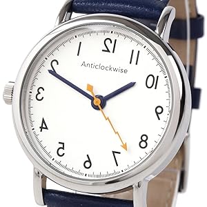クロックワイズ Amazon | [アンチクロックワイズ］逆回転腕時計 日本製クォーツ