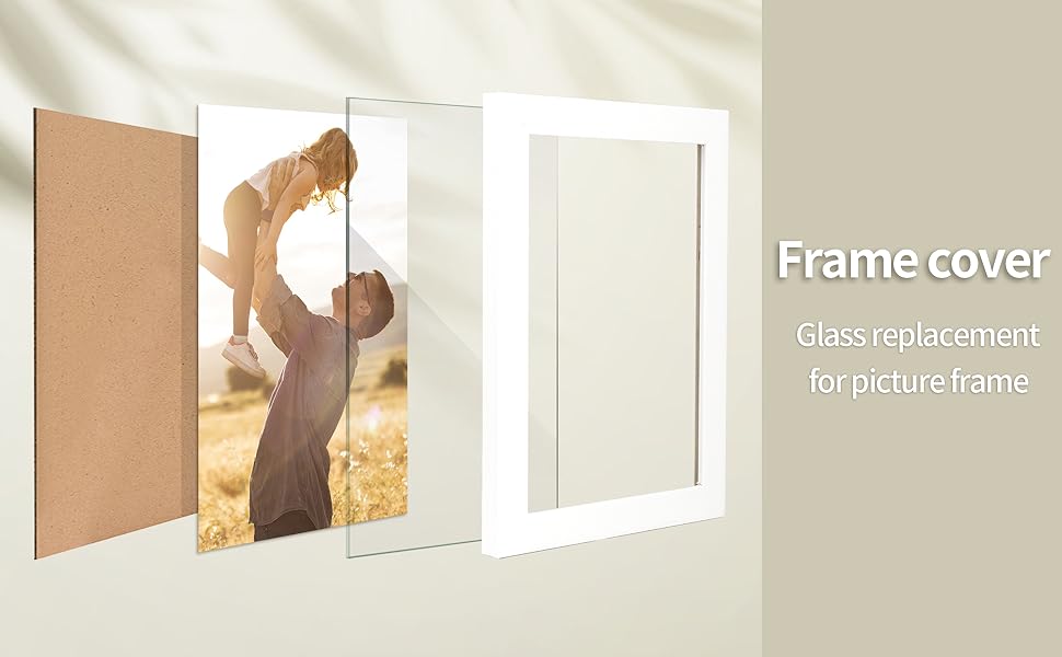 Lyeasw 8x10 Glass Replacement Sheets for Picture Frame Set of 4, 8 by