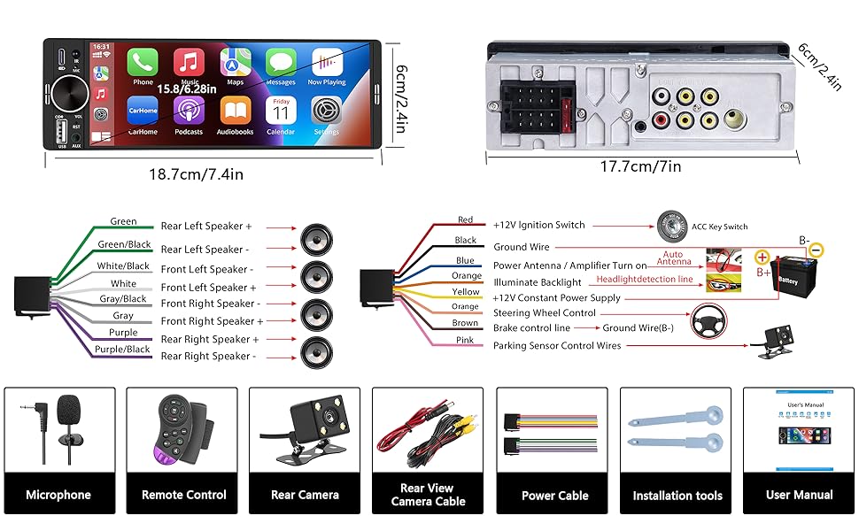 single din car radio