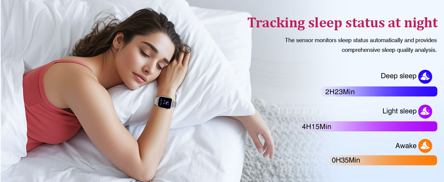 It can also automatically monitor your sleep status and provide a comprehensive sleep quality