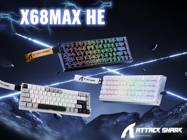 【新品未使用】ATTACK SHARK X68PRO HE ラピッドトリガー 白 Amazon | ATTACK SHARK X68PRO HE ラピッドトリガー キーボード