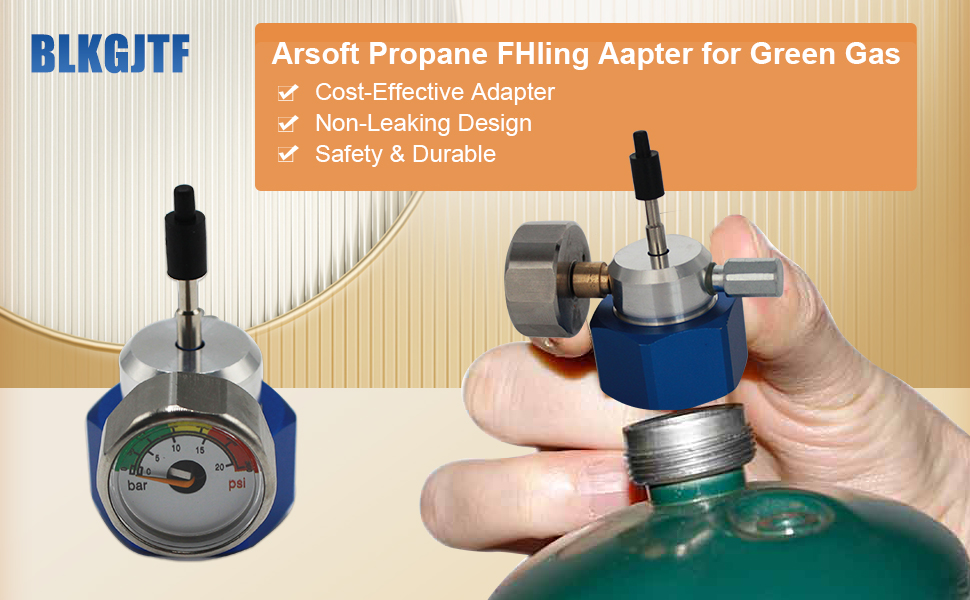 BLKGJTF Airsoft Propane Filling Adapter for Green Gas with