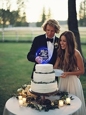 MR & MRS Personalised wedding gifts Anniversary wedding cake decorations topper cakes wedding