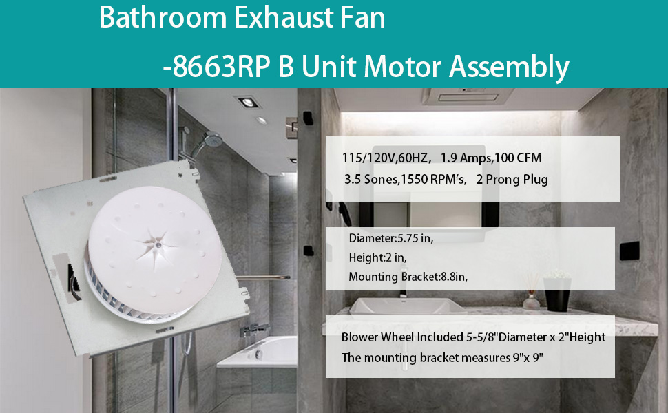 8663RP B Unit Replacement Motor Assembly Compatible with