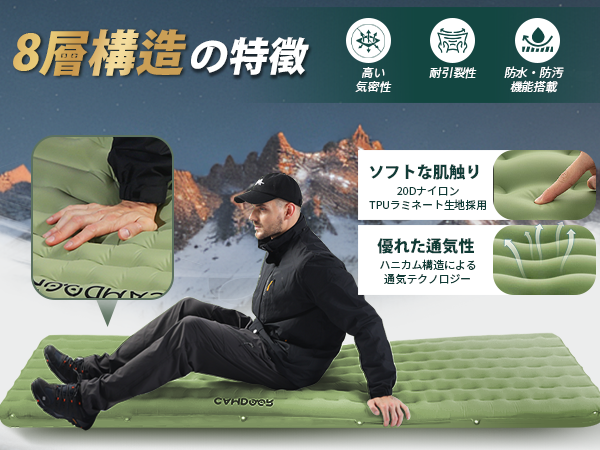 CAMDOOR スリーピングマット オリーブグリーン CAMDOOR スリーピングマット オリーブグリーン CAMDOOR