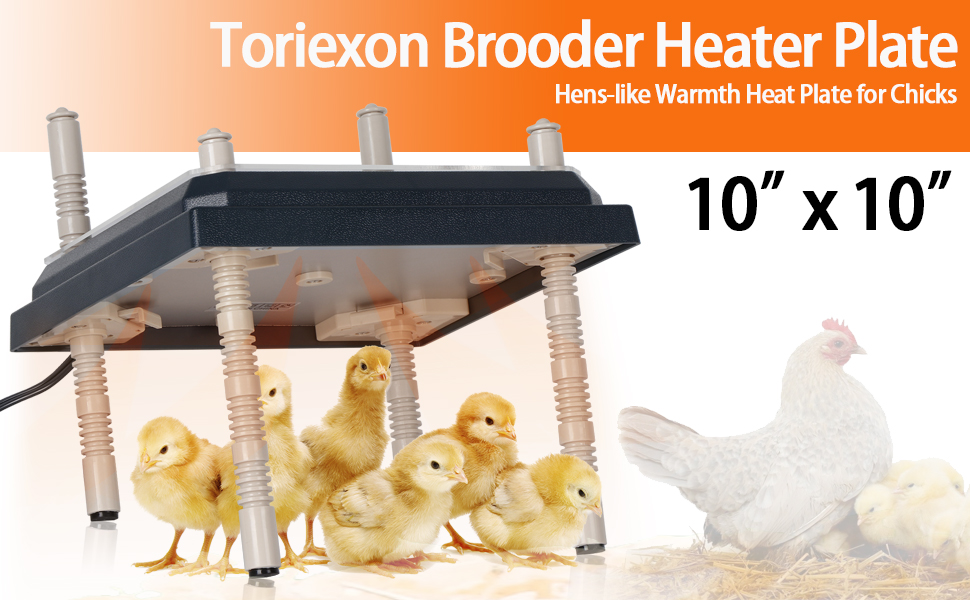 Toriexon Brooder Heater Plate 10” x 10”, HensLike Warmth Heat Plate for Chicks