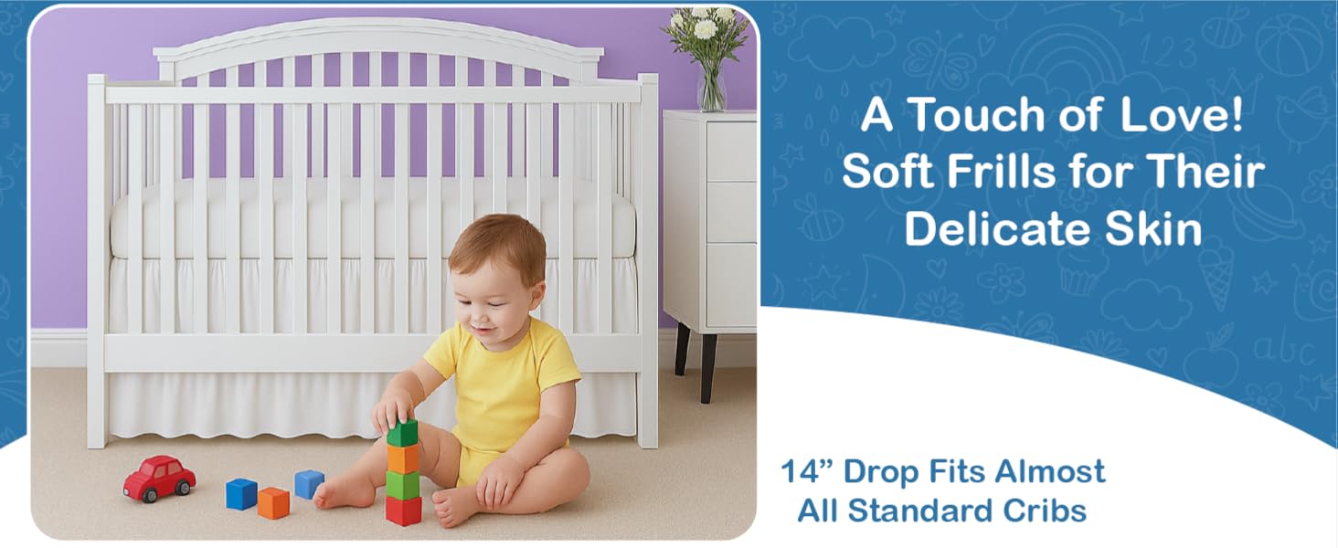 Crib Bed Skirt Ruffled