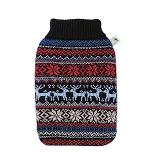 Öko-Wärmflasche 2,0 l mit Strickbezug Norweger