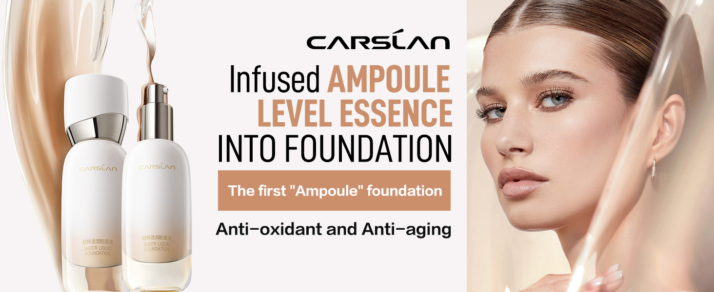 carslan sheer liquid foundation anti-oxidant anti-aging Long-Lasting Moisturization