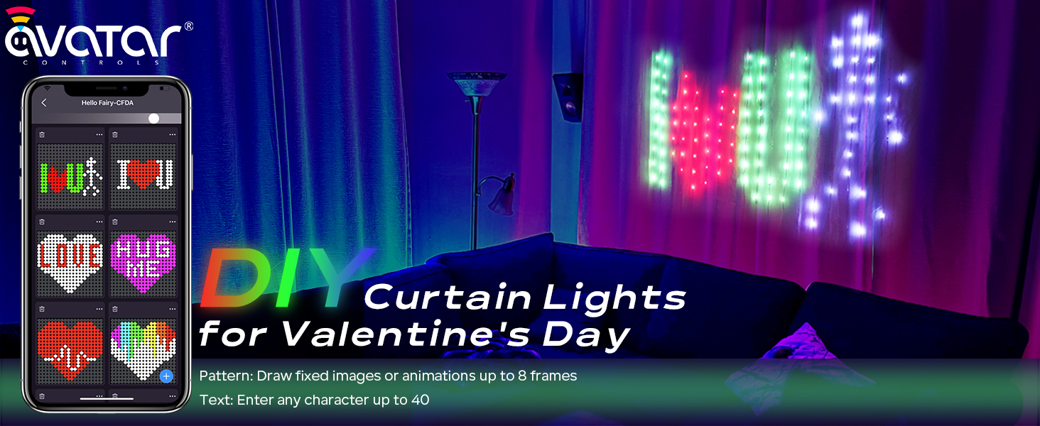 avatar room decor christmas music light show kit pixel lights twinkly squares