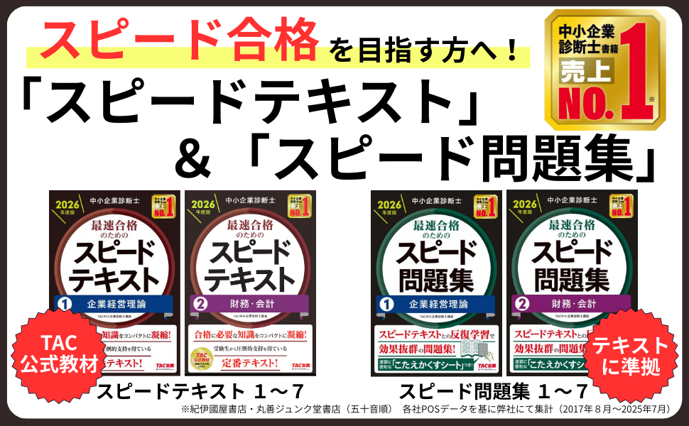 2023年度版中小企業診断士最速合格のためのスピードテキスト＆問題集 中小企業診断士 最速合格のためのスピード問題集(1) 企業経営