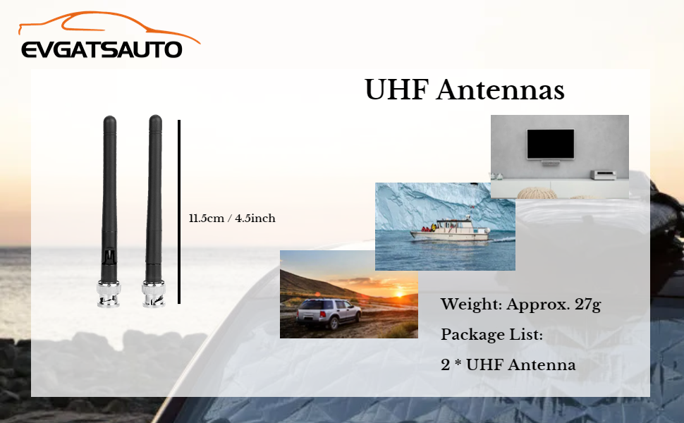 UHF Antennas, 2PCS UHF Antenna with BNC Connector for Sennheiser EW100