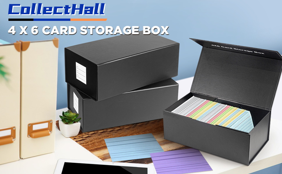 4x6 Index Card Holder Storage Box, Index Card Holder