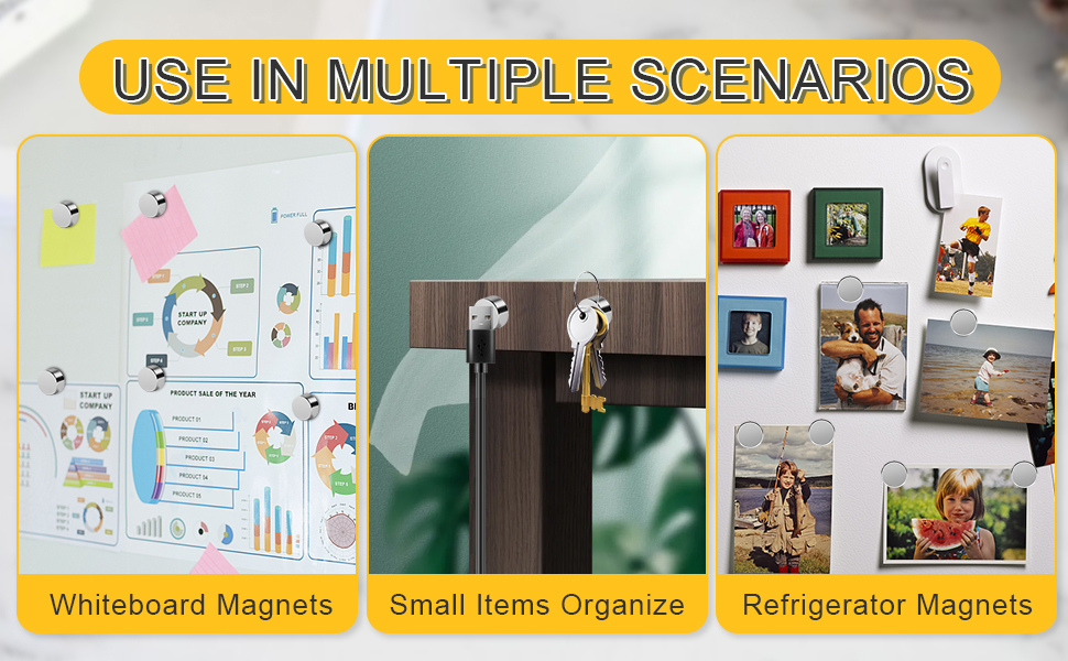 FINDMAG 100 Pcs 8 x 3 mm Fridge Refrigerator