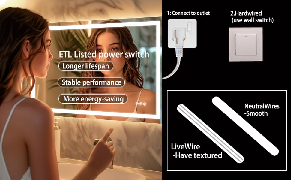 LED bathroom mirror,Dimmable LED mirror