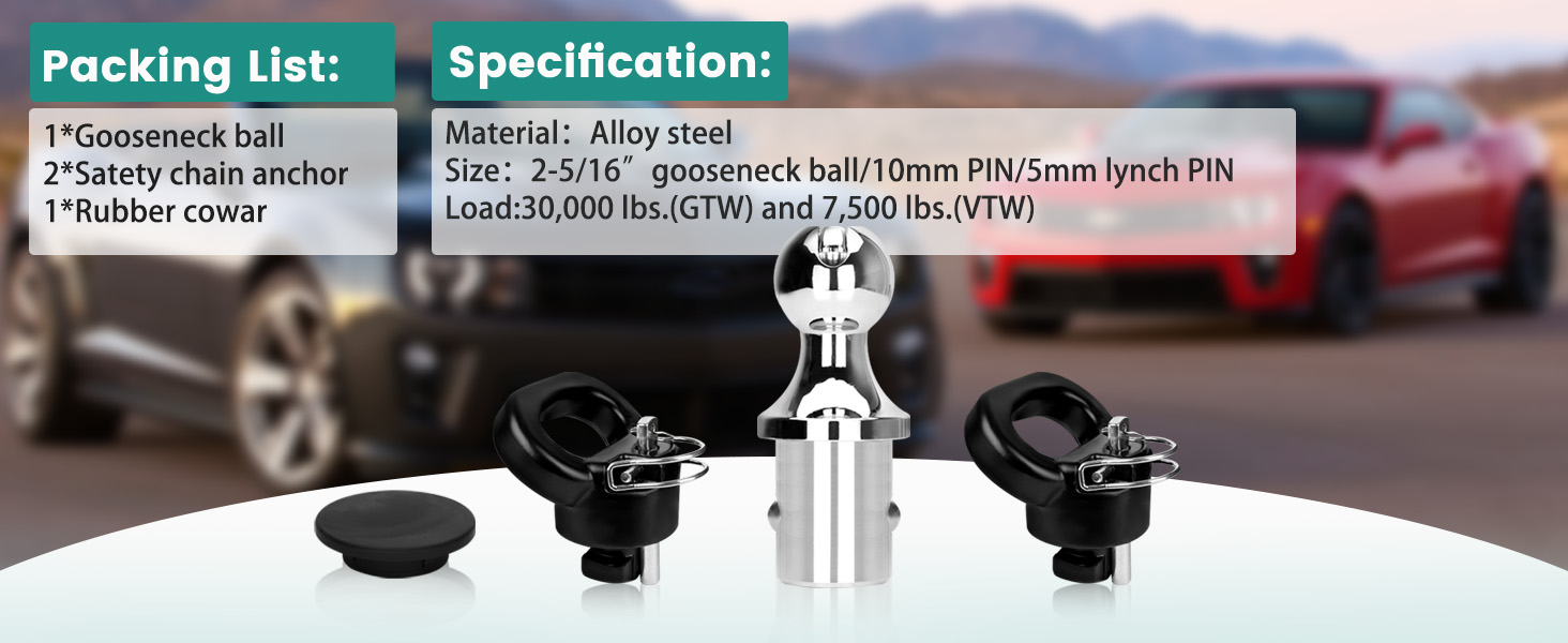 Chaoos 60618 Puck System Gooseneck Hitch Kit, 25/16Inch