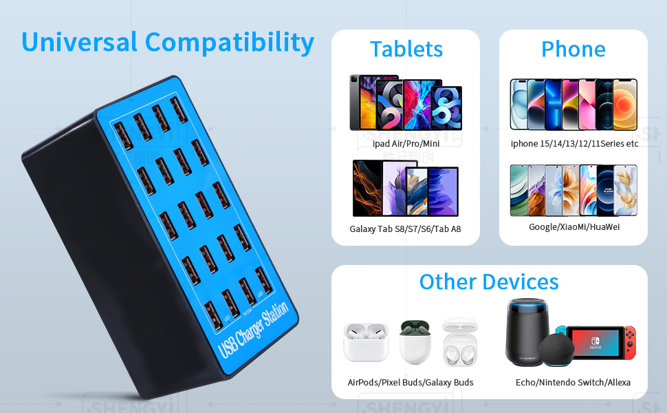 20口蓝色充电器