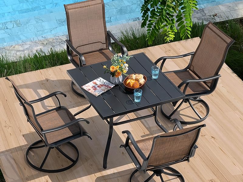 テーブル・チェア・ハンモック neru design works what we want EXT ver2 Amazon.com: NUU GARDEN Patio Swivel Chair Set of 2, Outdoor