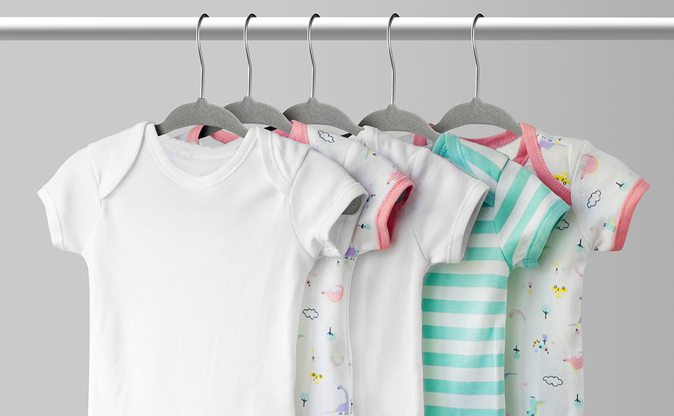 MangoKit Baby Hangers NonSlip Baby Velvet Hangers, Infant and Toddler