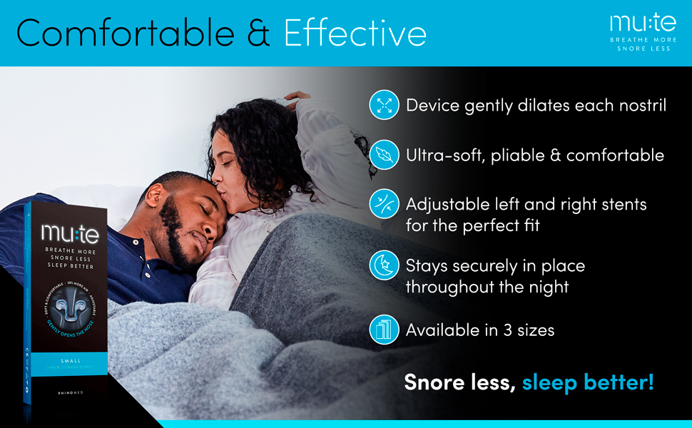 Rhinomed Mute Nasal Dilator for Snore Reduction AntiSnoring Aid Solution