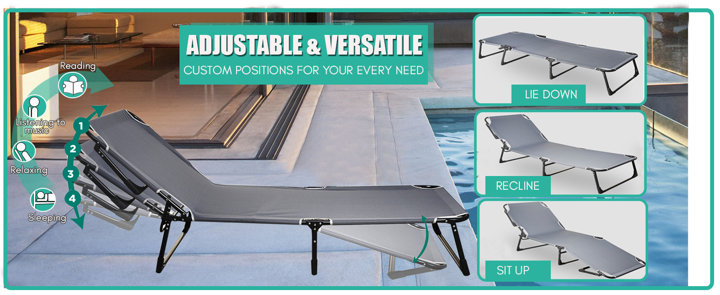 Folding Outdoor Camping Travel Cot and Cot Pad