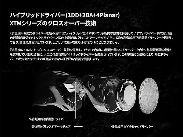 水月雨 MoonDrop 流星 - Meteor イヤホン 水月雨「Moondrop Meteor - 流星」 隕石を使った特徴的デザイン