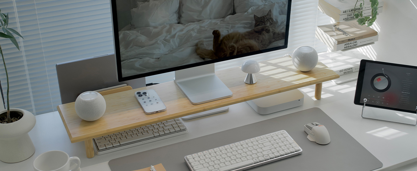 bamboo monitor stand riser