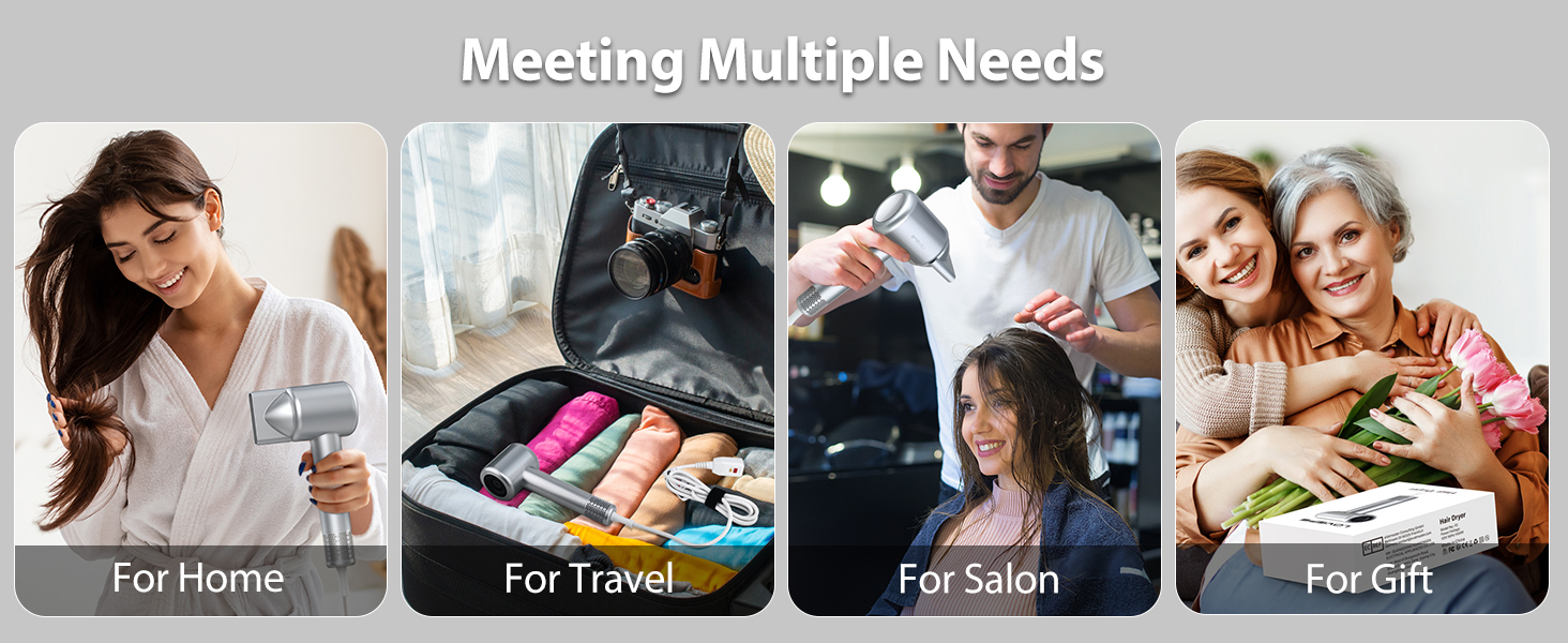 LOVEPS Hair Dryer with Diffuser, 110000 RPM Brushless