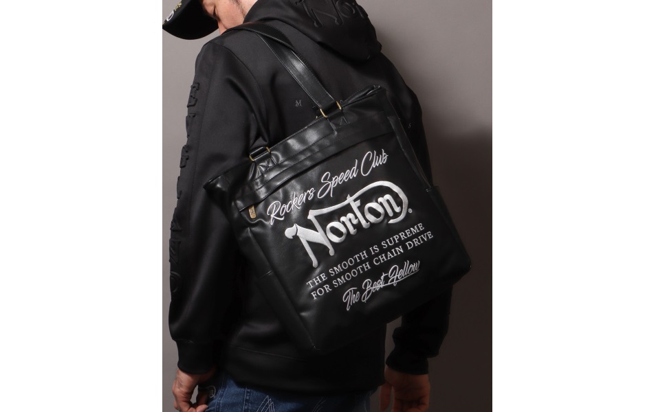 Norton トートバッグ ブラック ノートン NORTON トートバッグ ショルダーバッグ ポリスウェード