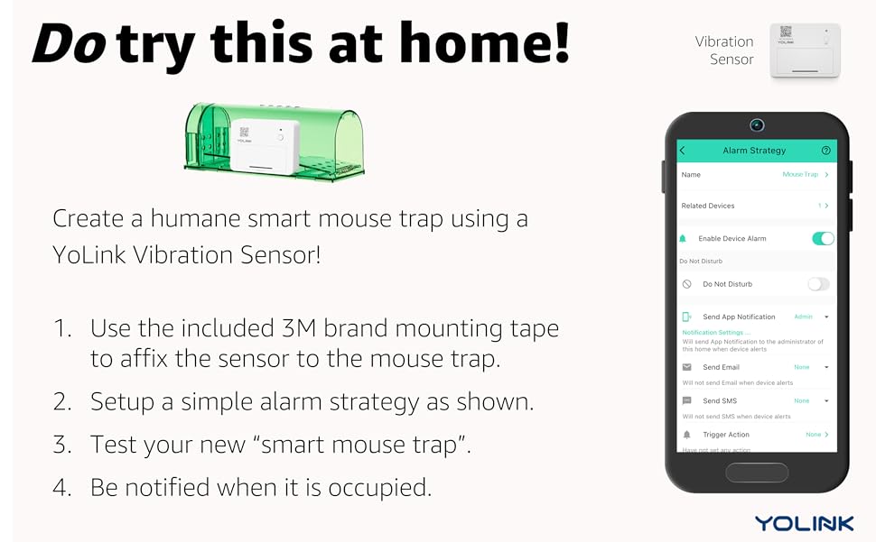 YoLink Smart Vibration & Shock Sensor, Generator, Pump
