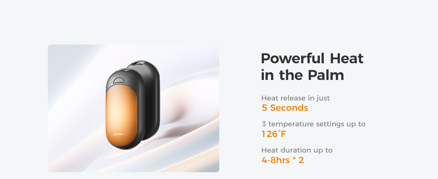 powerful heat in the palm