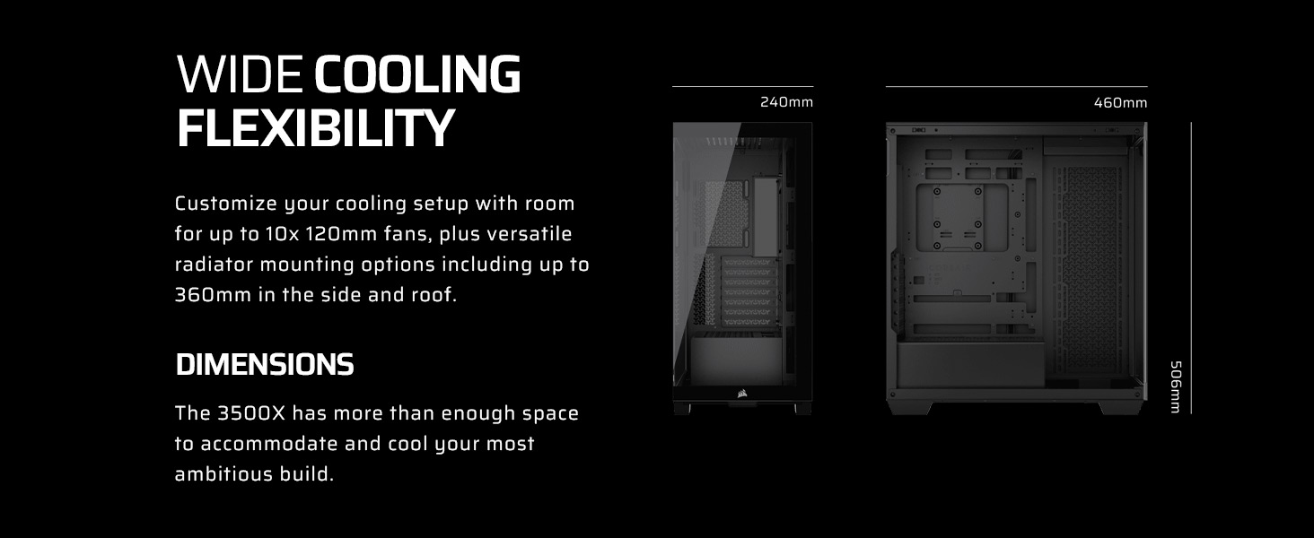 Corsair 3500X ARGB mid-tower pc case