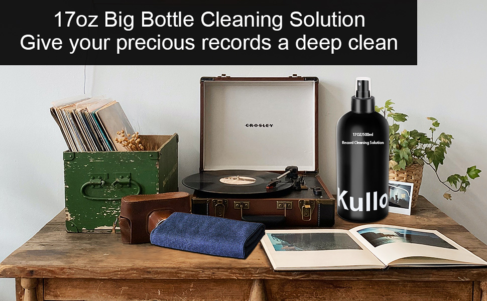 Audio Record Cleaning Solution 17oz/500ml, Antistatic Vinyl Record