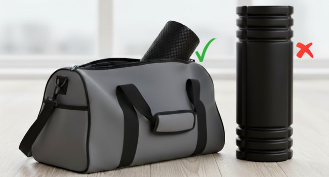 bag mini roller fits portable travel size eva foam water bottle gym clothes