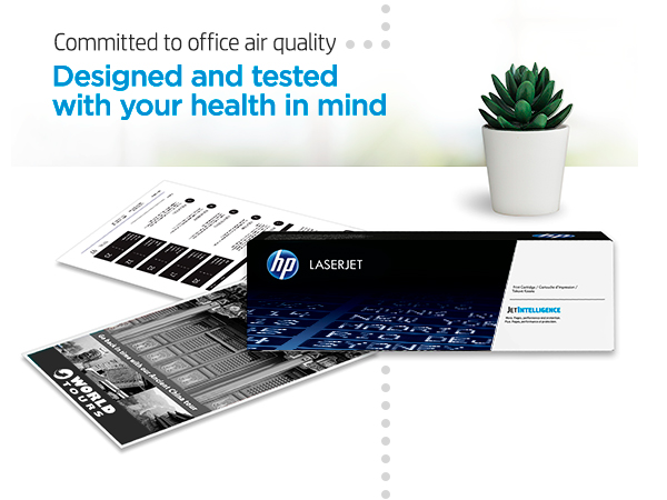 original hp toner print sharp black text recycled cartridges high air quality secure printing