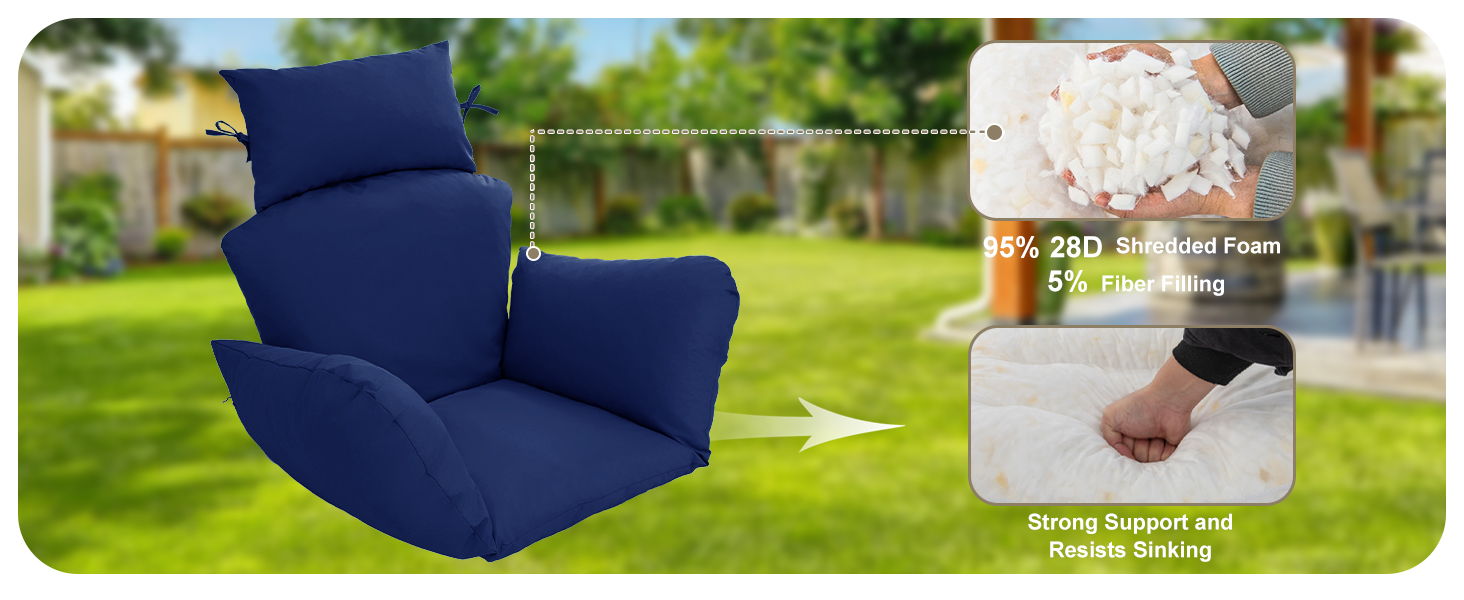 Filled with High-Resilience Shredded Foam – Provides Softness, Support, and Long-Lasting Comfort