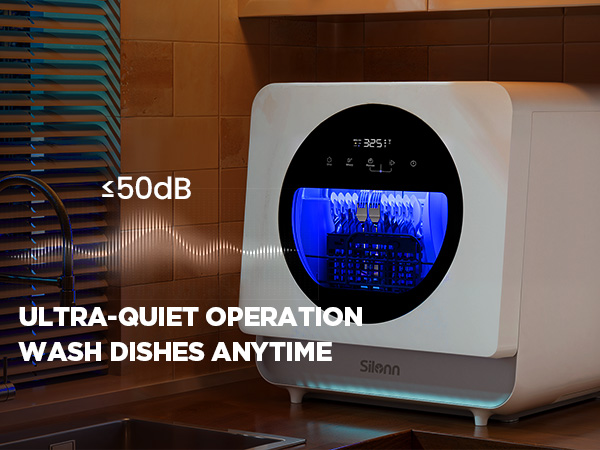 Ultra-quiet operation wash dishes anytime