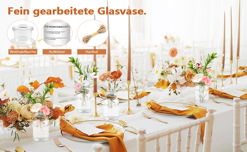 iulrtba Flower Vase, 12PCS 125 ml Glass Vases for Flowers, Small Glass