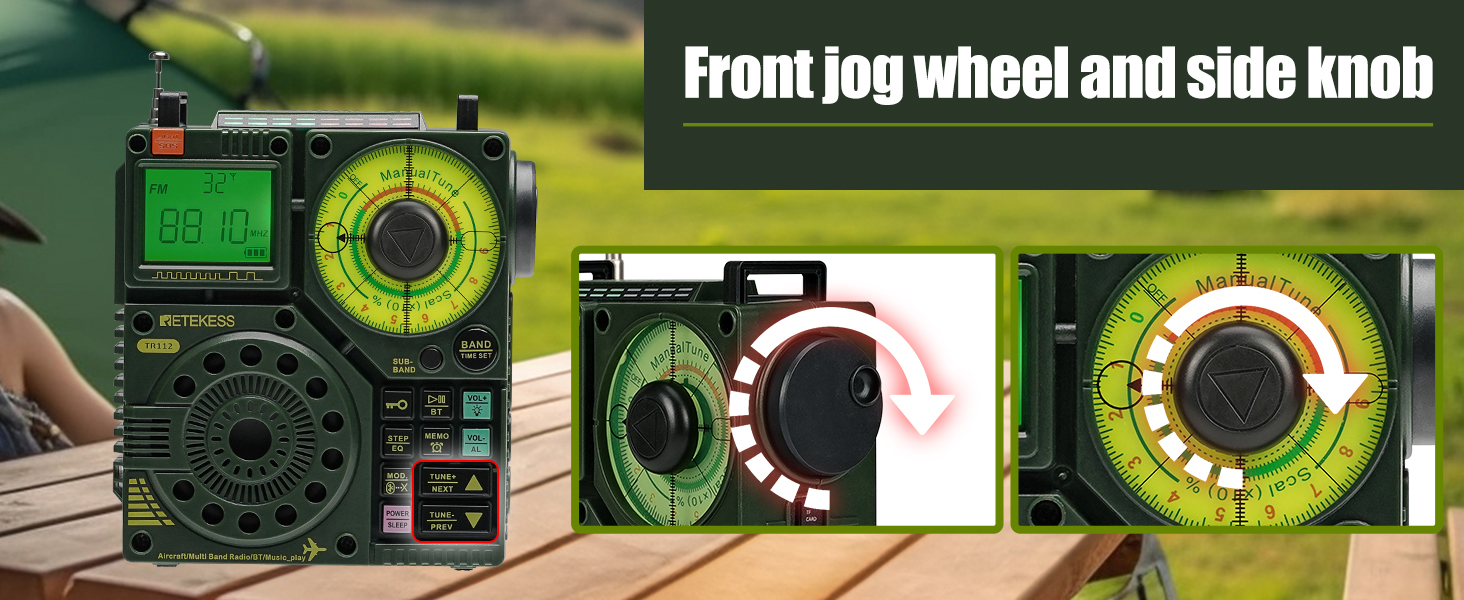 Retekess TR112 Portable Shortwave Radio, Multiband Radio