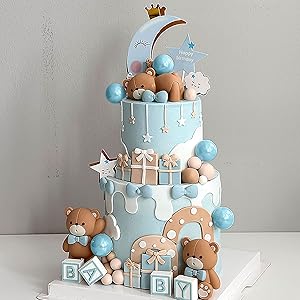 Blue Bear Cake Decoration