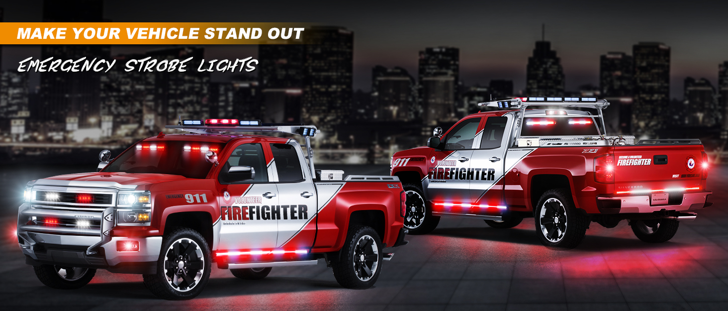 XRIDONSEN 60 inch Truck Tailgate Emergency Lights Strip 360